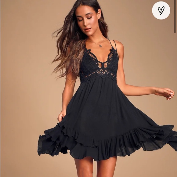Free People Dresses & Skirts - Free People Black Adella Dress Like New M